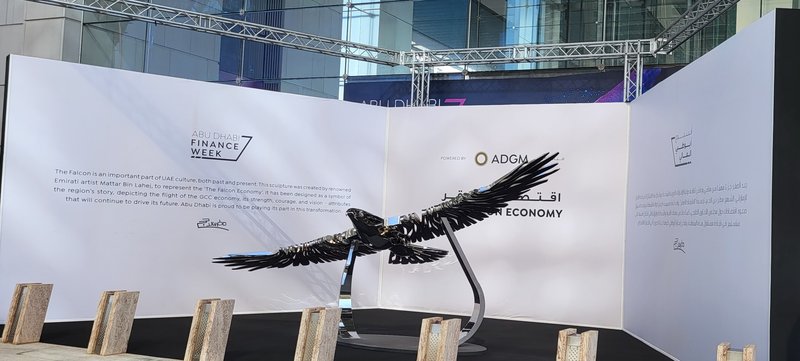 Photo Of The Falcon Economy Sculpture: Abu Dhabi Global Market