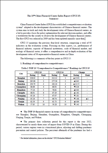 CFCI 15 Summary Cover