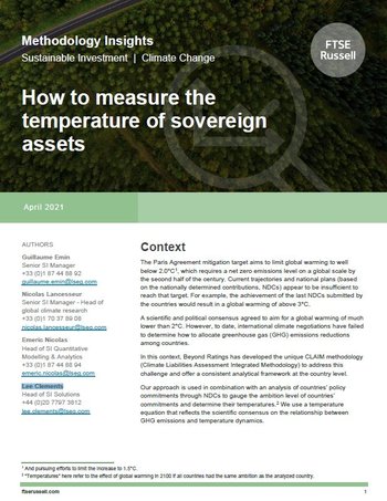 How to Measure The Temperature Of Sovereign Assets