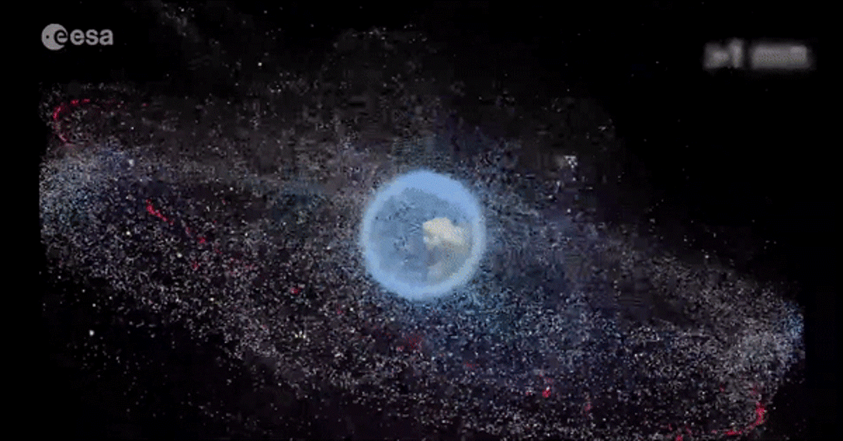 ESA Space junk via Quentin