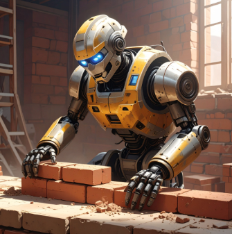 AI Generated robot bricklayer