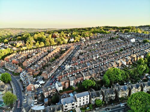 housing aerial view